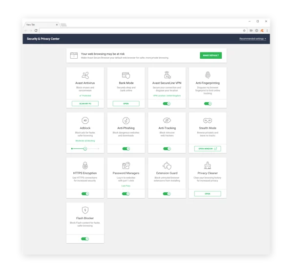 Avast SecureBrowser是一个私密、安全的浏览器，可以让您在网上安全无虑。